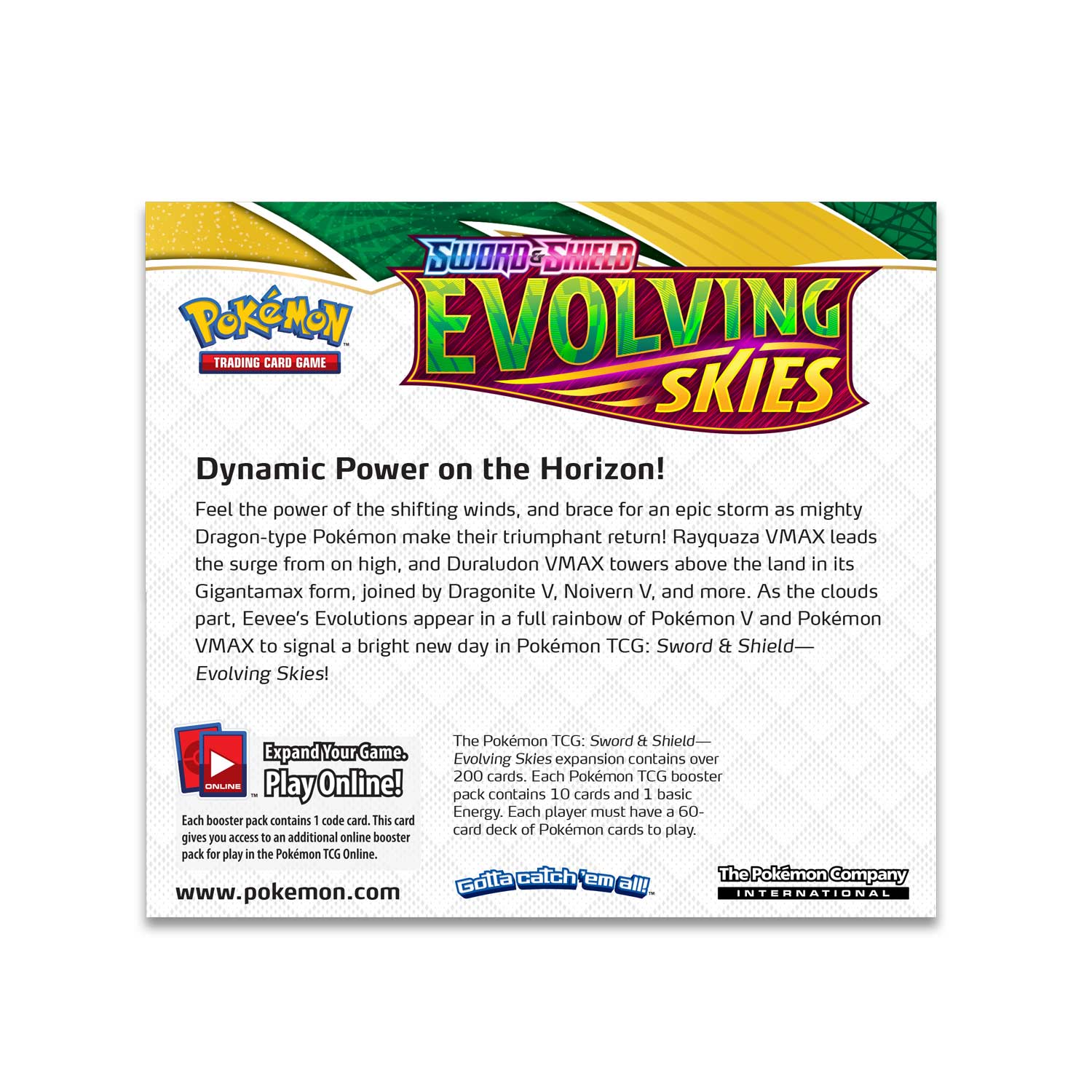 Pokemon Sword and Shield Evolving Skies Booster Display Box  (36 Packs of 10 Cards)