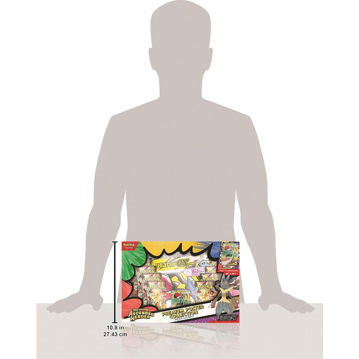 Pokemon ME2.5 Ascended Heroes Premium Poster Collection | Mega Lucario ex