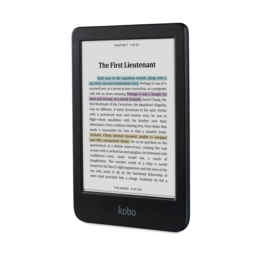 Kobo Clara Colour | 6" 16GB eReader | E Ink Kaleido 3 Color Display with ComfortLight PRO | Dark Mode Option | Audiobooks | Waterproof (Black)