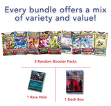 Exclusive Triple Booster Bundle | Includes 3 Booster Packs | 1 Bonus Holo or Rare | BlueProton Deck Box compatible with trading cards