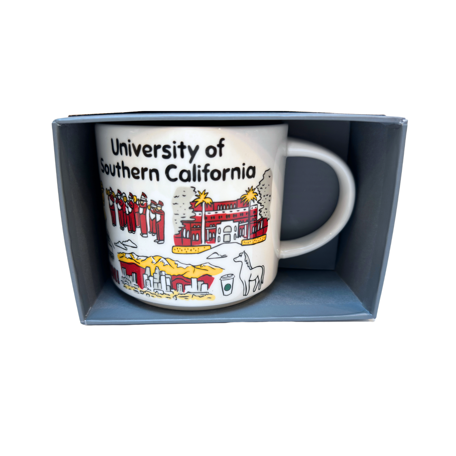 Starbucks Been There Series Campus Collection University of Southern California Ceramic Mug, 14 Oz (2-Pack)