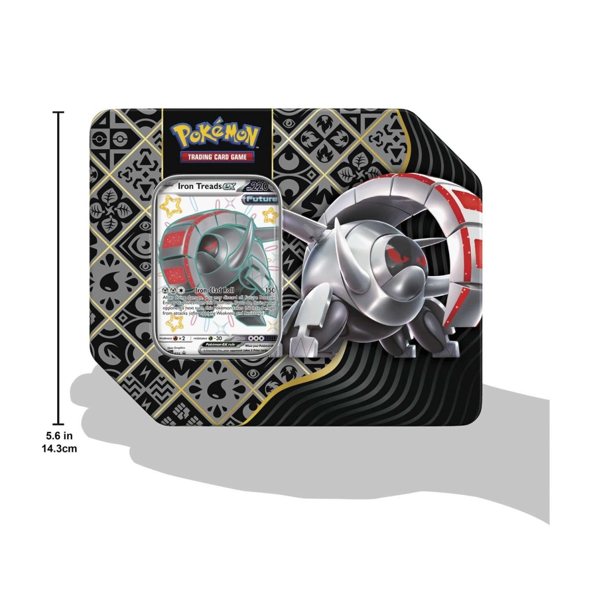 Pokemon Scarlet & Violet Paldean Fates Tin | Shiny Iron Treads ex