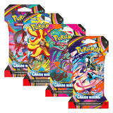 Pokemon ME4 Mega Evolution Chaos Rising Art Set | 4 Sleeved Booster Packs (One of Each Artwork)