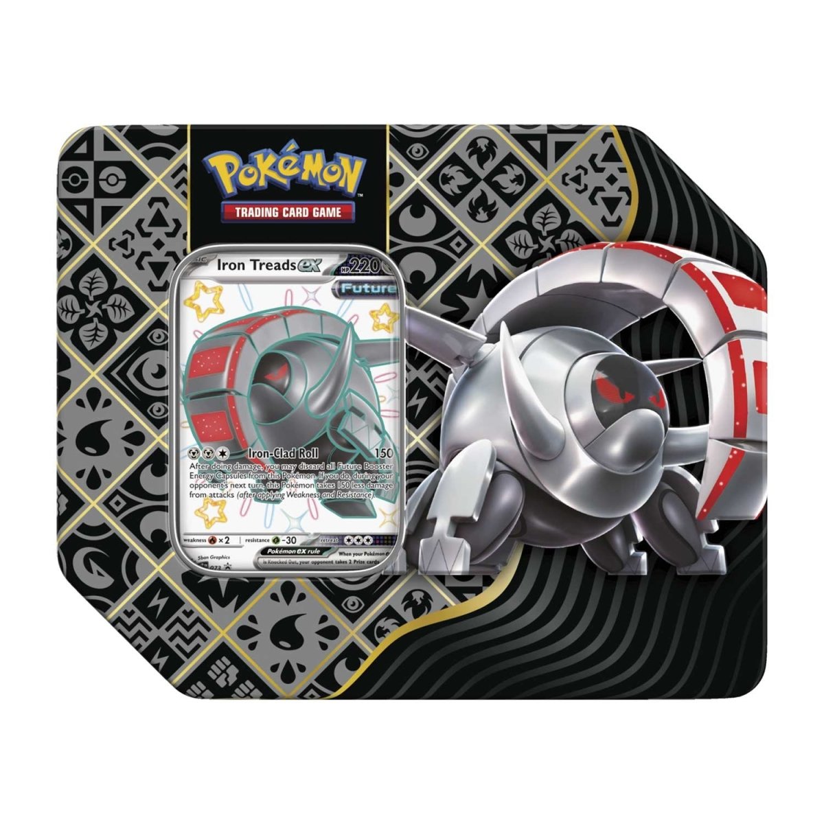 Pokemon Scarlet & Violet Paldean Fates Tin | Shiny Iron Treads ex