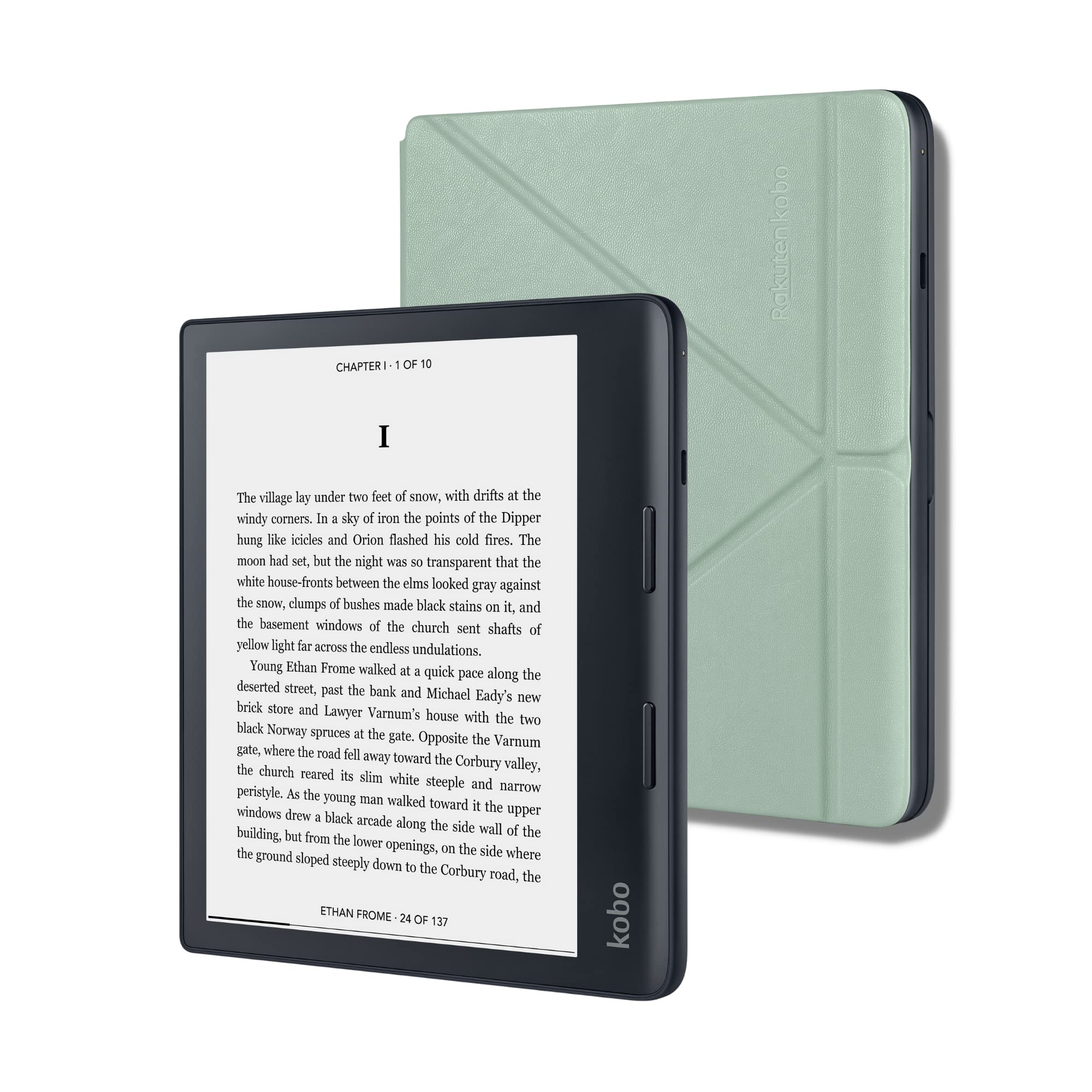 Kobo Sage eReader Bundle with Green SleepCover