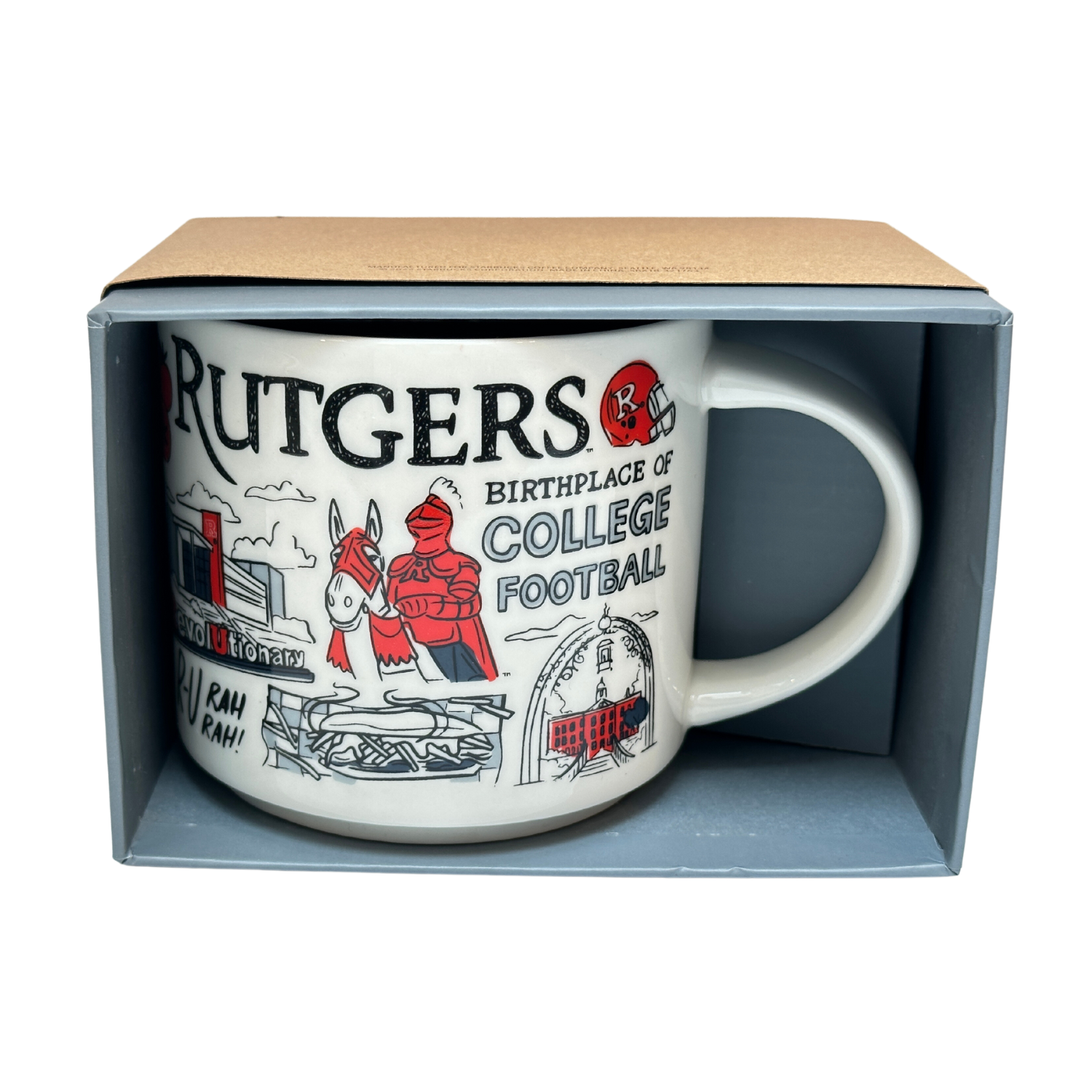 Starbucks Been There Series Mug Cup Rutgers College Football Campus, 14 Oz (2-Pack)