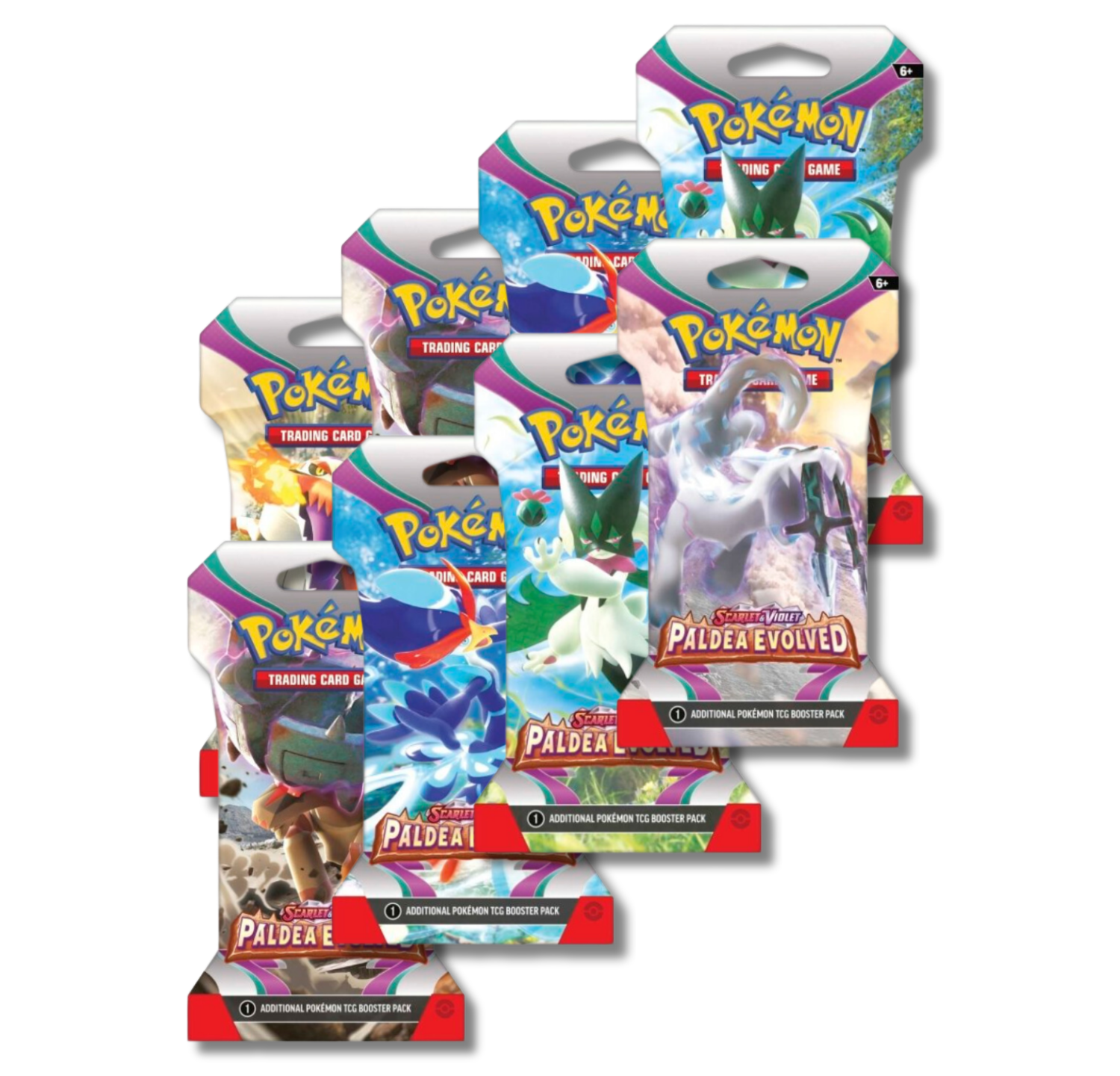 Pokemon Scarlet & Violet Paldea Evolved | 8 Sleeved Boosters Packs