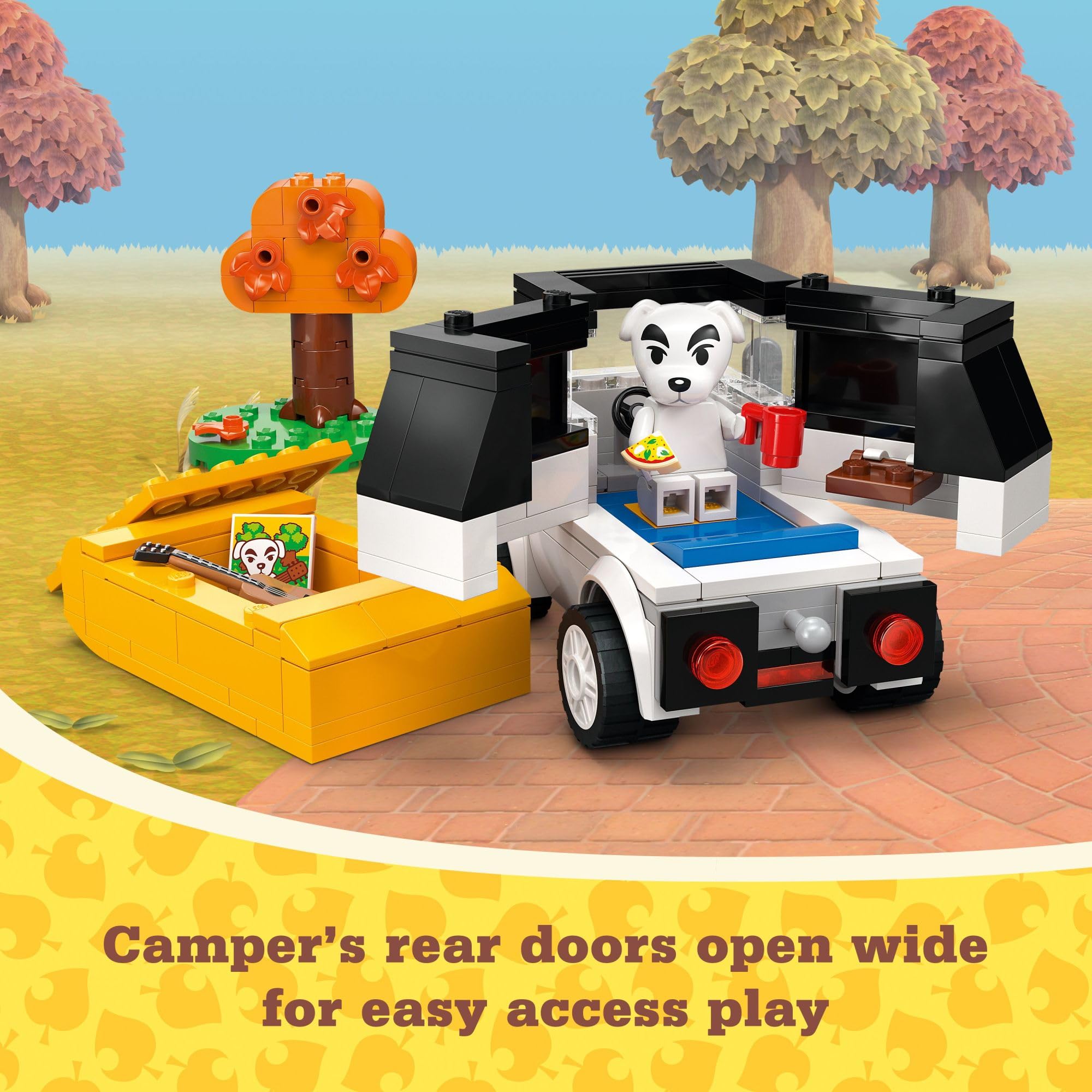 LEGO Animal Crossing K.K.’s Concert in The Plaza Building Set with a Café, Car Toy and Stage, Animal Crossing Toy Inspired by The Video Game Series, Pretend Play Gift for Kids Ages 7 and Up, 77052