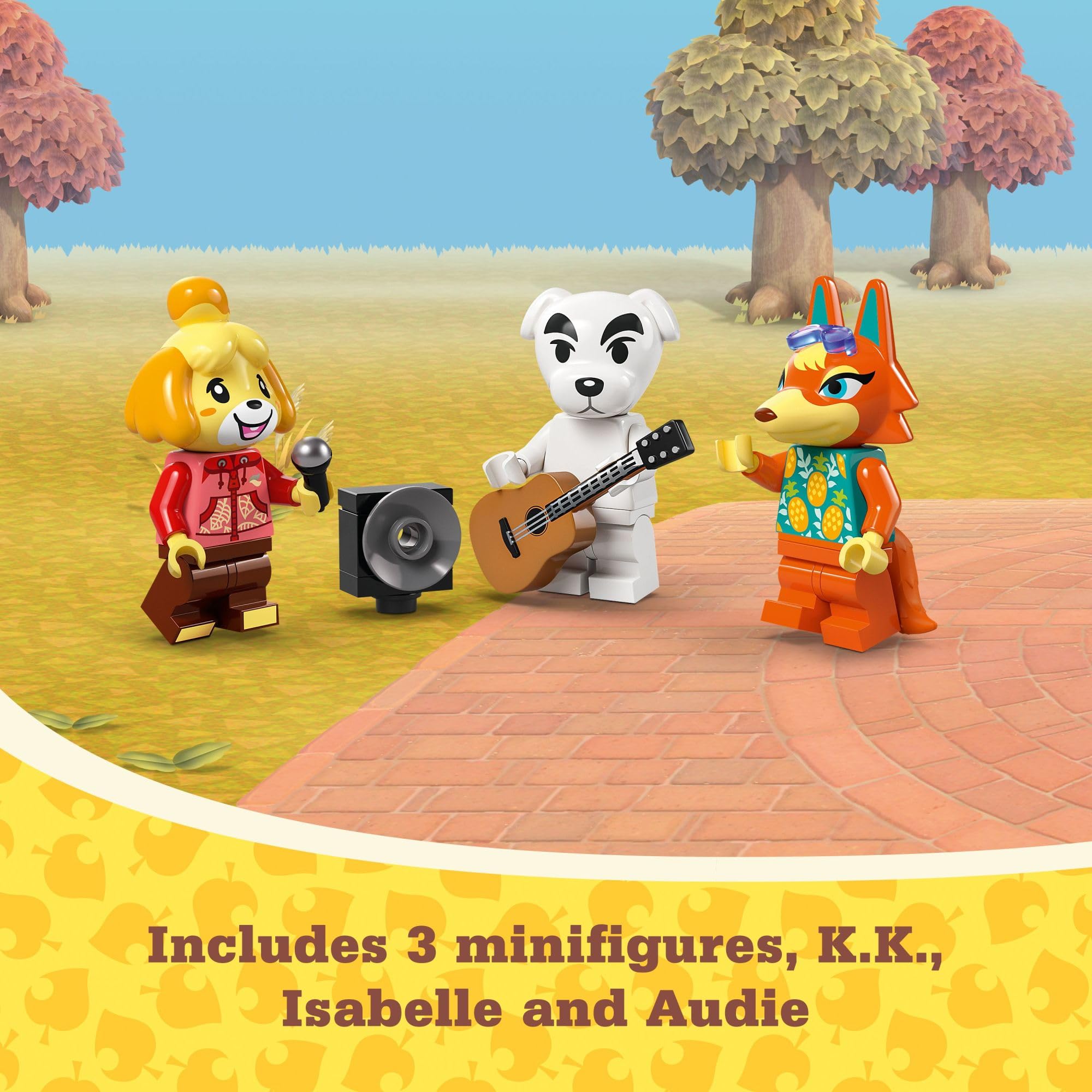 LEGO Animal Crossing K.K.’s Concert in The Plaza Building Set with a Café, Car Toy and Stage, Animal Crossing Toy Inspired by The Video Game Series, Pretend Play Gift for Kids Ages 7 and Up, 77052