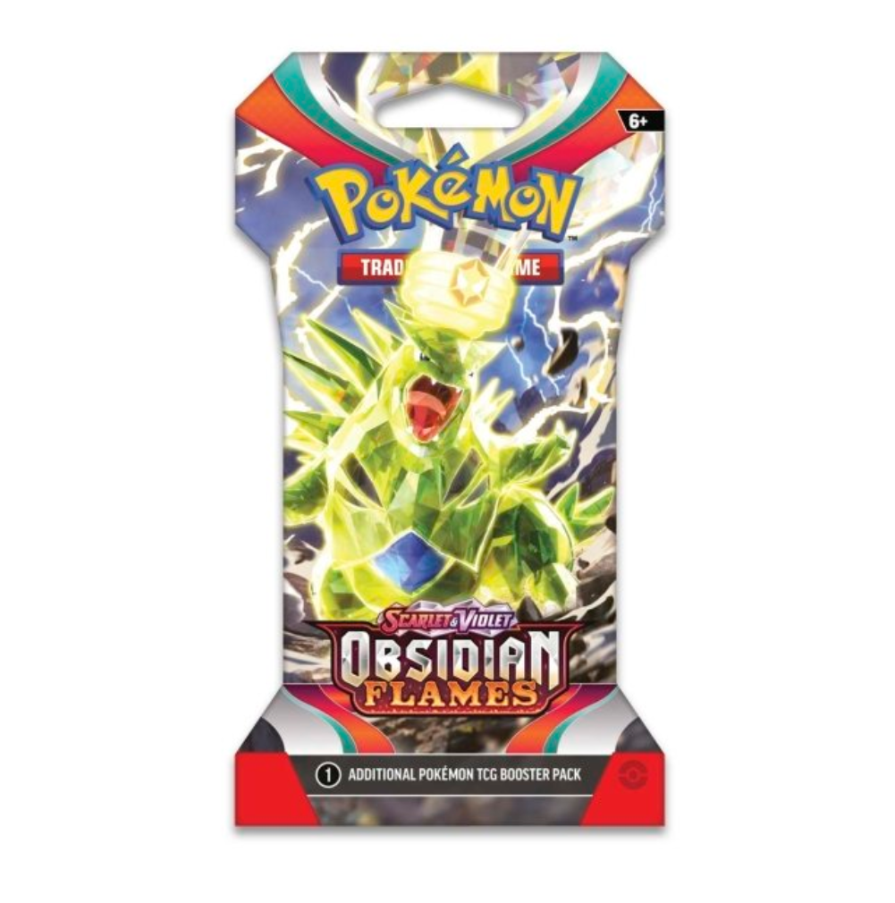 Pokemon Scarlet & Violet Obsidian Flames | 4 Sleeved Boosters Packs (Artwork Pack)