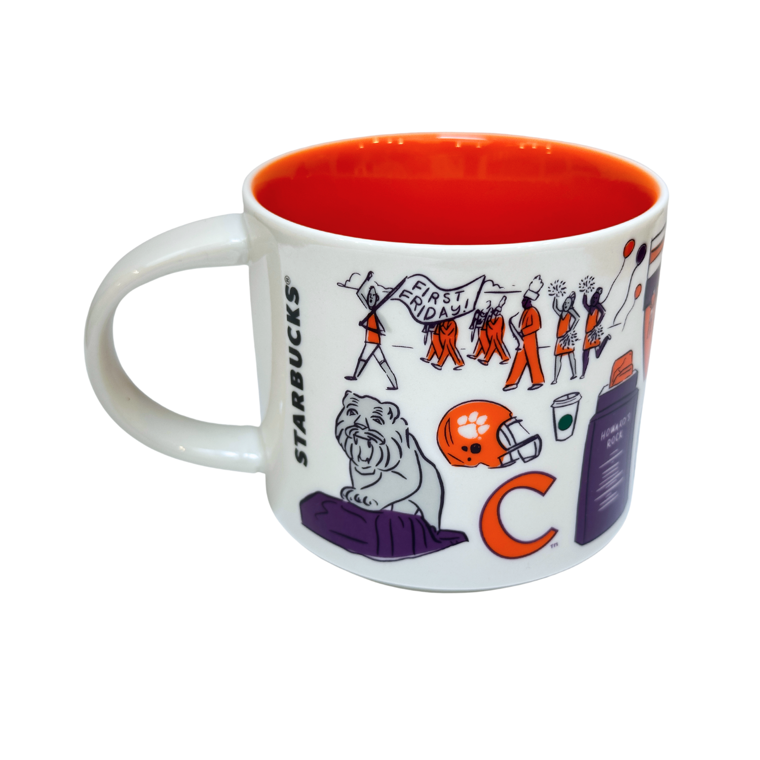 Starbucks Been There Series Campus Collection Clemson University Ceramic Coffee Mug, 14 Oz (2-Pack)