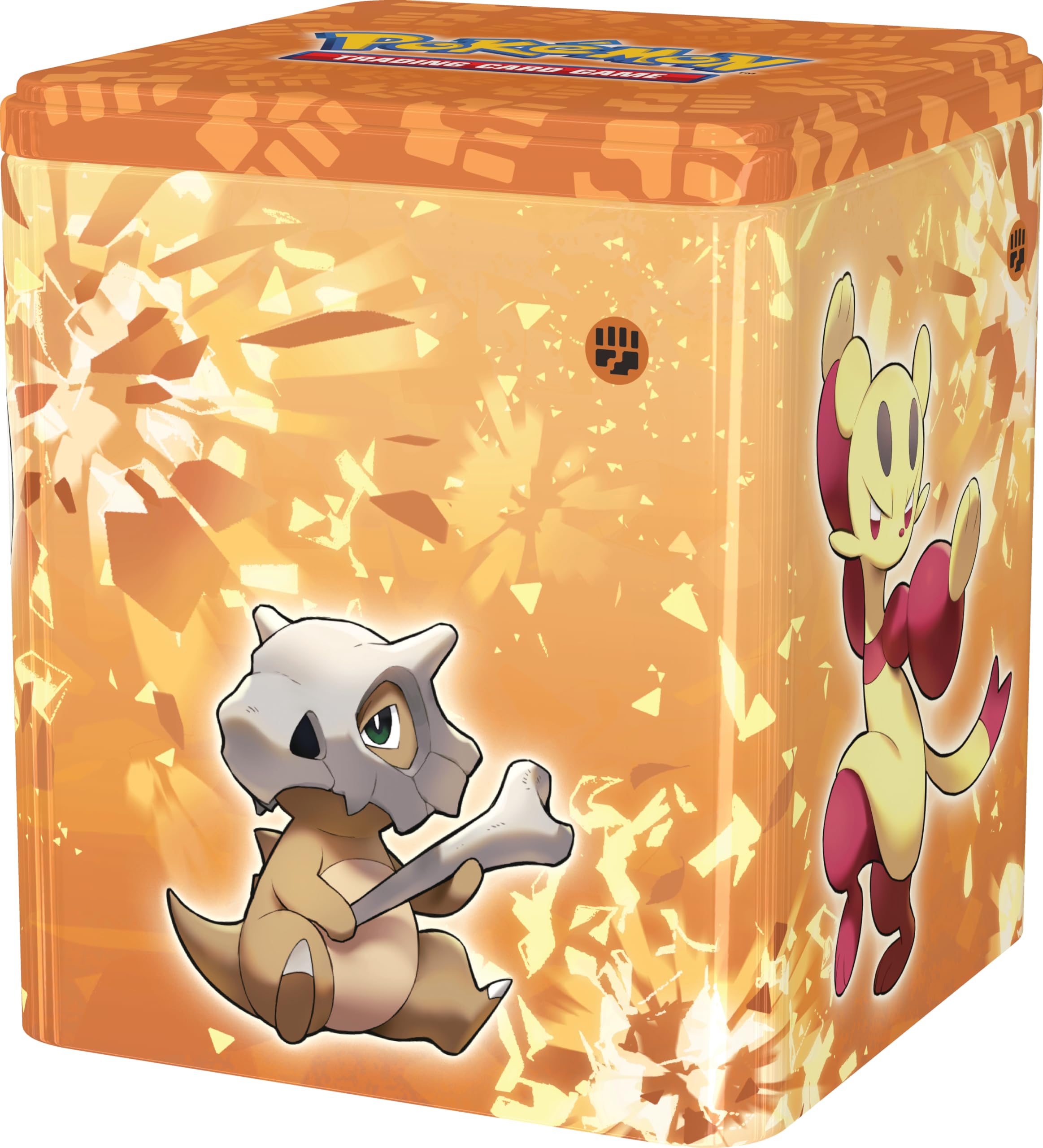 Pokémon TCG: Fighting Stacking Tin - Lycanroc (3 Booster Packs & Coin)