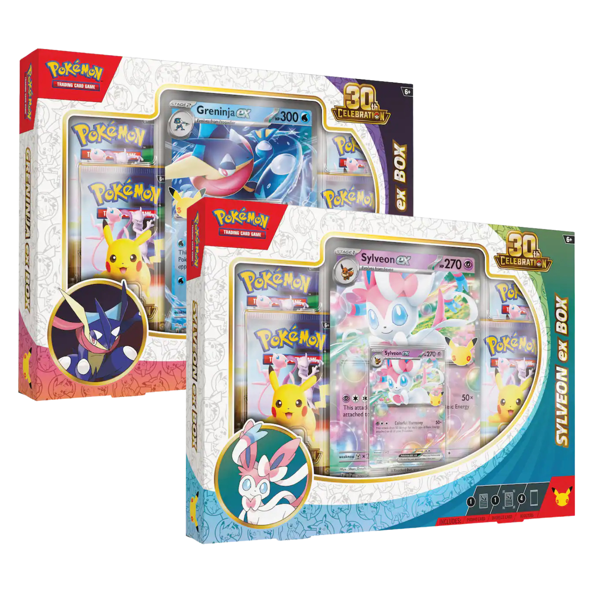 Pokemon 30th Celebration ex Box Art Set | Sylveon ex and Greninja ex