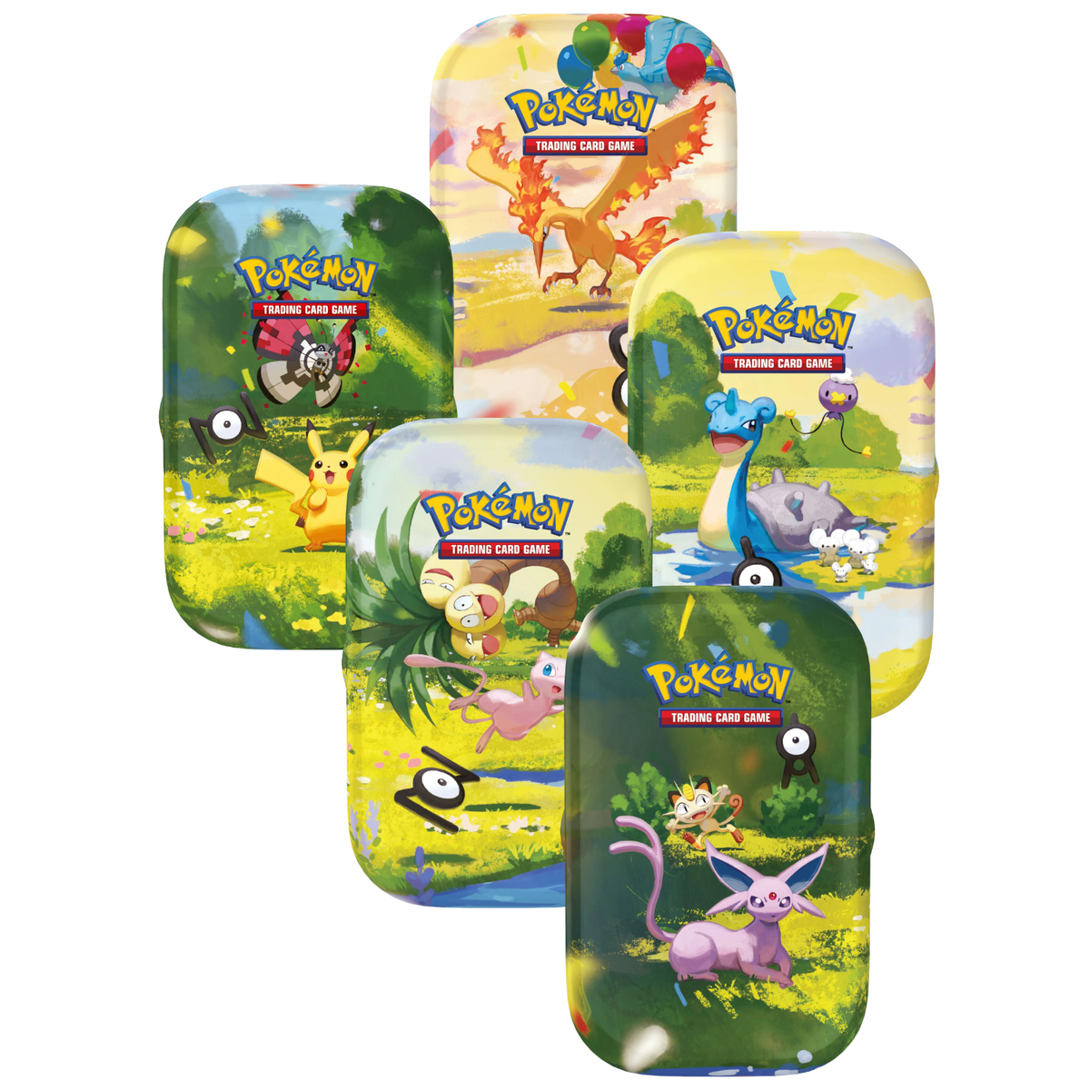 Pokemon 30th Celebration Day Scenery Mini Tins | 5-pack (One of Each Artwork)