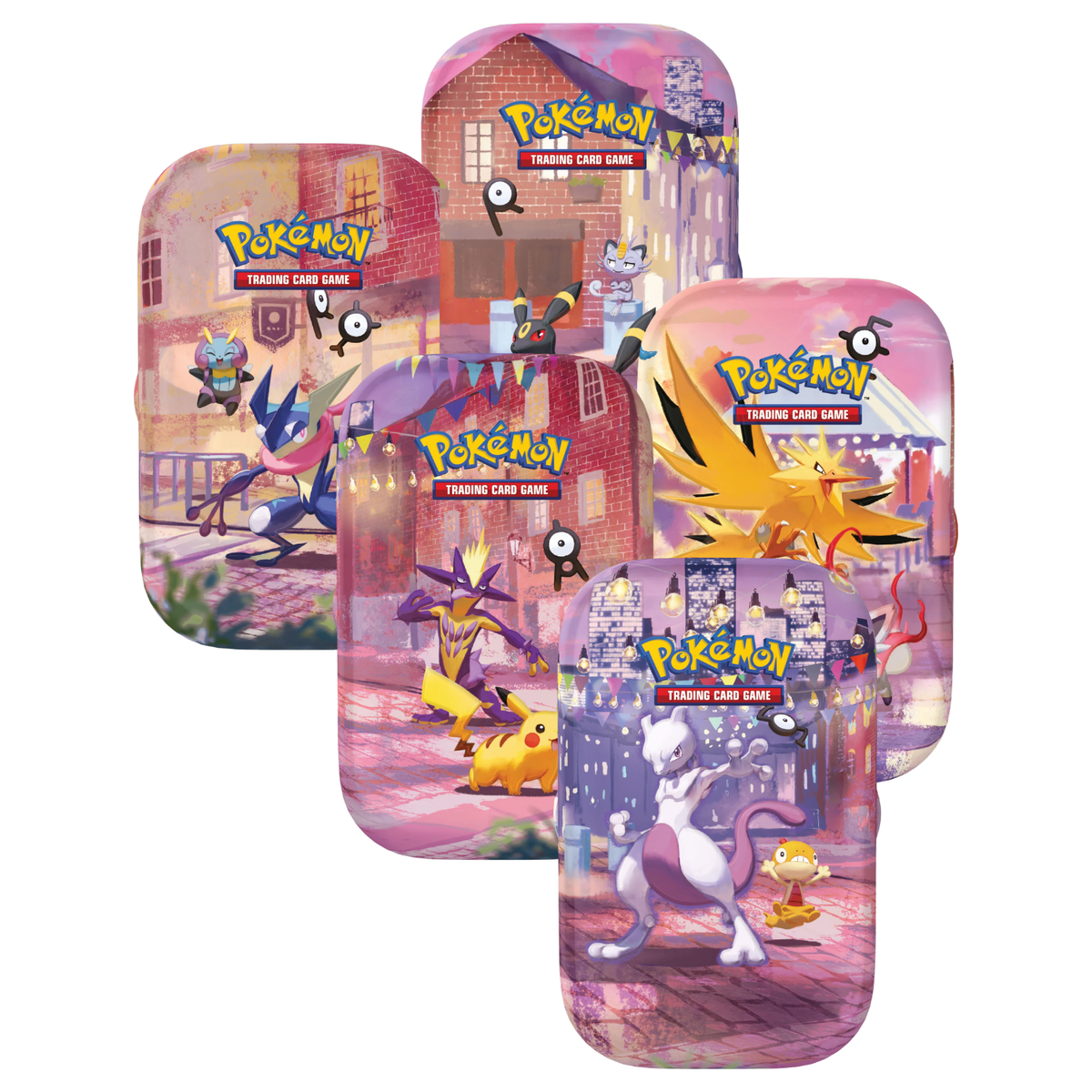 Pokemon 30th Celebration Night Scenery Mini Tins | 5-pack (One of Each Artwork)