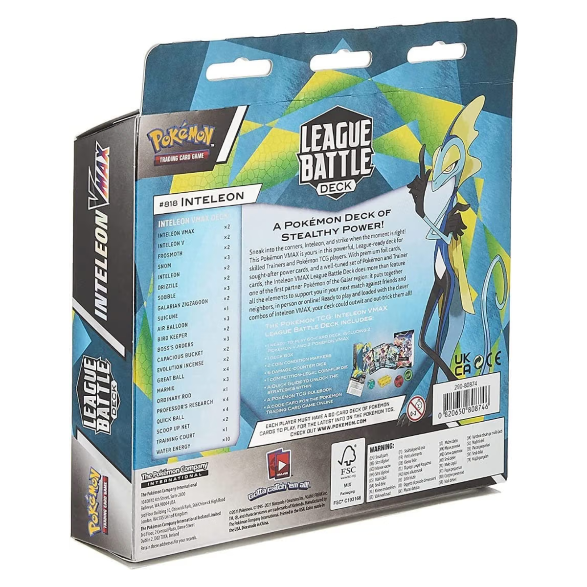 Pokémon TCG: Inteleon VMAX League Battle Deck
