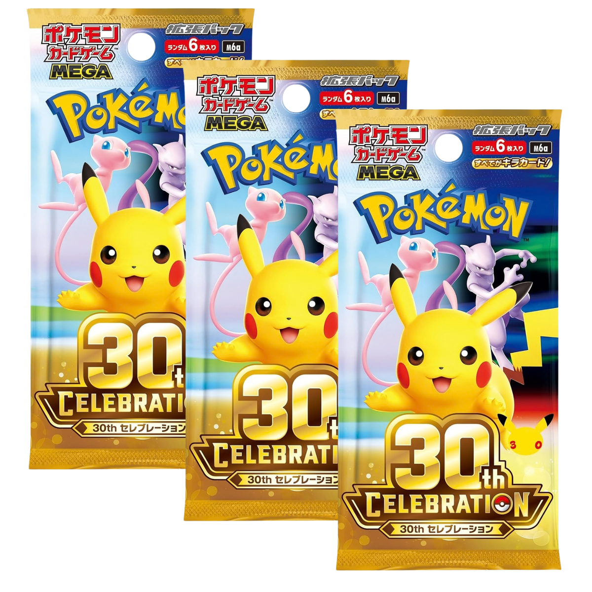 Pokemon M6A 30th Celebration Booster Pack | 3-Pack (Japanese Version)