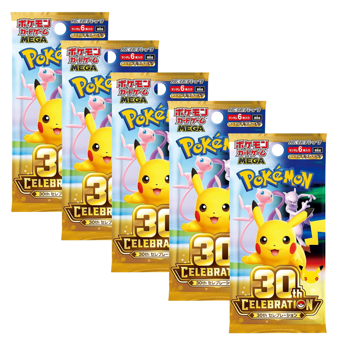 Pokemon M6A 30th Celebration Booster Pack | 5-Pack (Japanese Version)