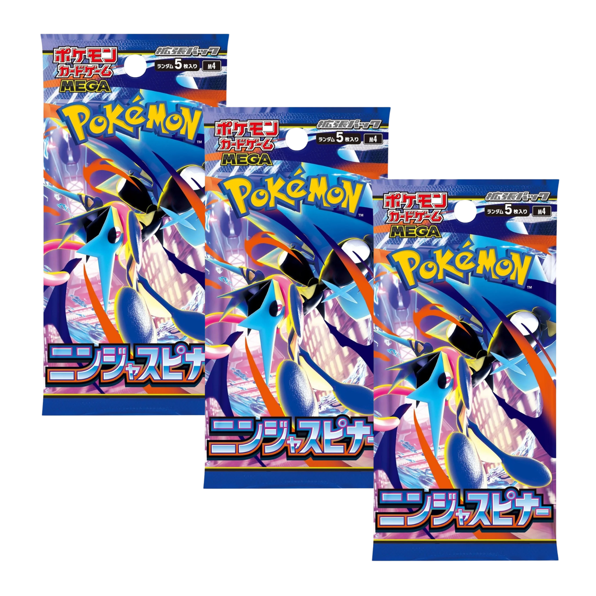 Pokemon M4 Mega Evolution Ninja Spinner Booster Pack | 3-Pack (Japanese Version)