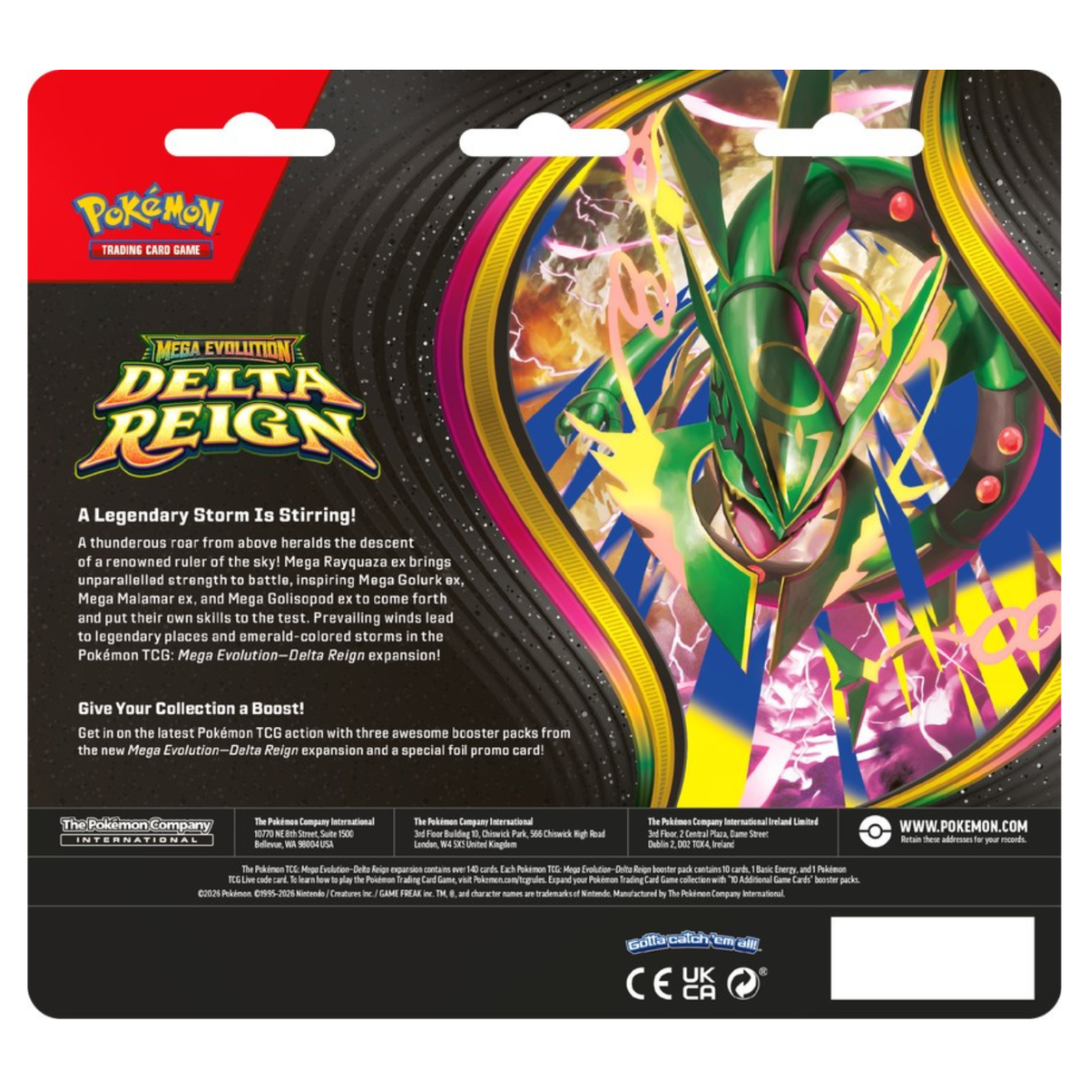 Pokemon ME6 Mega Evolution Delta Reign 3-Pack Blister | Seel