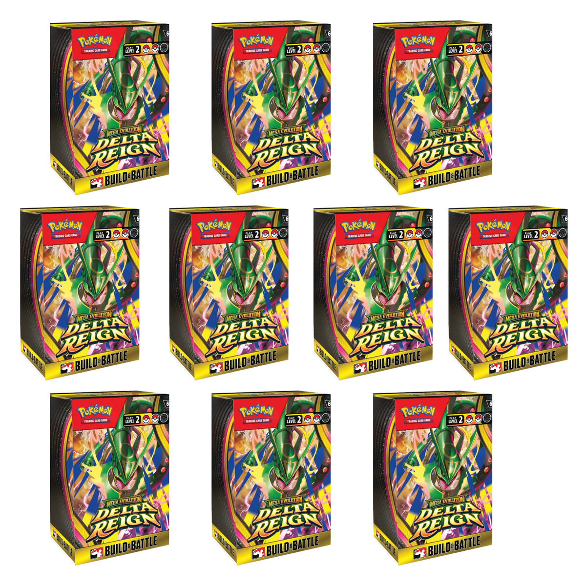 Pokemon ME6 Mega Evolution Delta Reign Build & Battle Boxes (10-Pack)