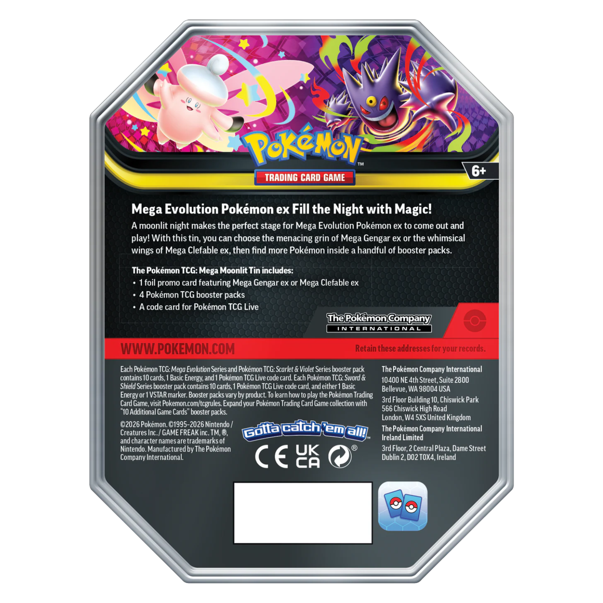 Pokemon Mega Moonlit Tin | Mega Clefable ex