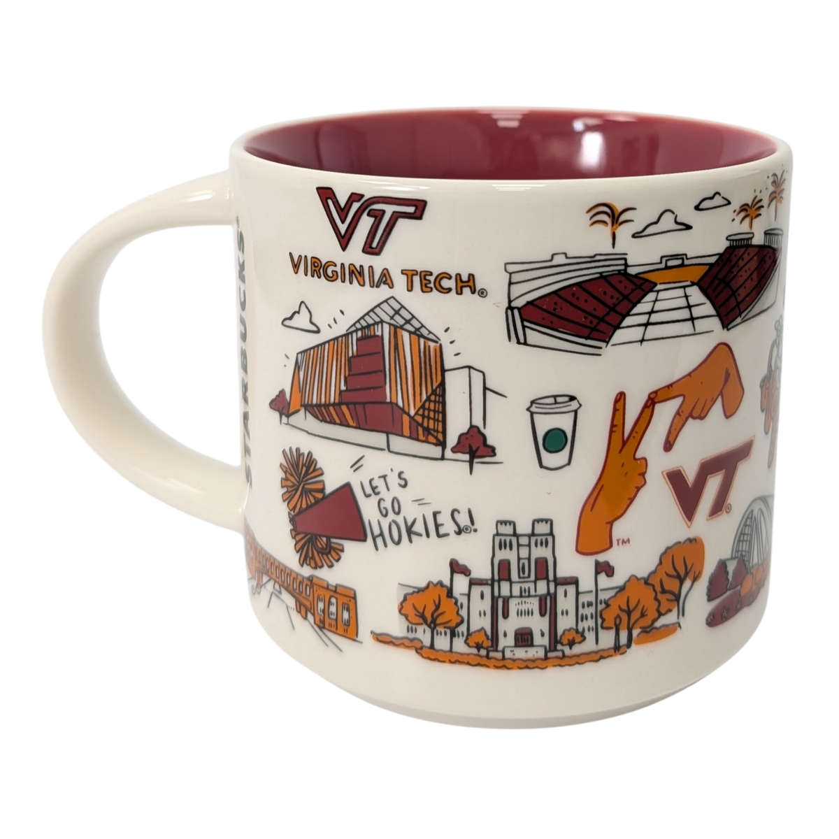 Starbucks Been There Series Virginia Tech Ceramic Mug, 14 Oz