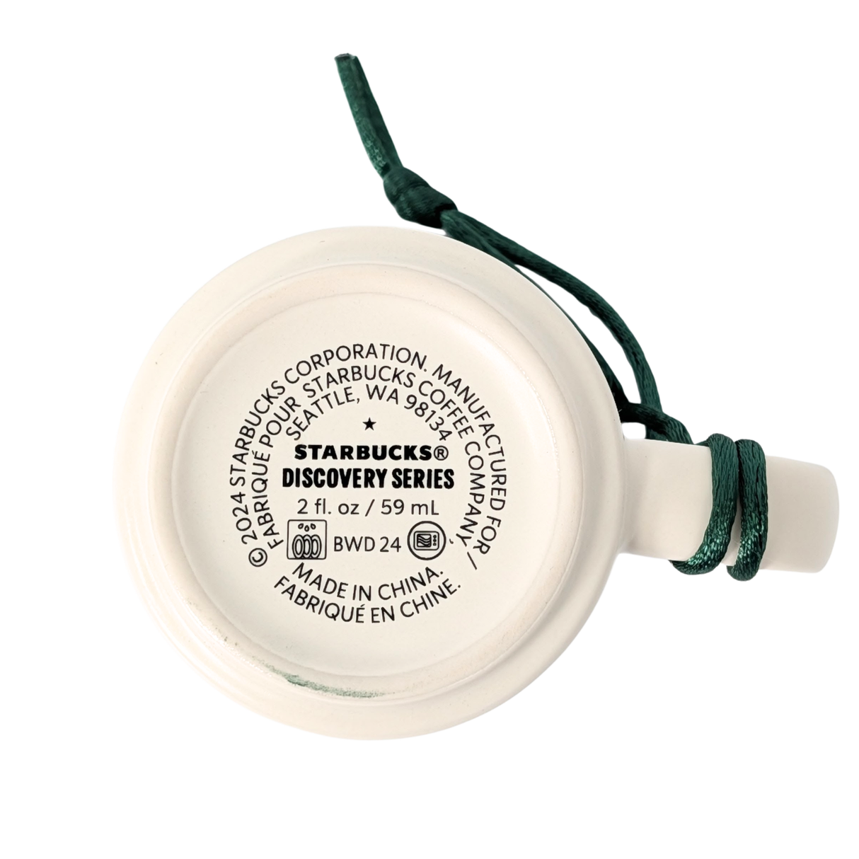 Starbucks Discovery Series Delaware Ceramic Demitasse Ornament Mug, 2 Oz