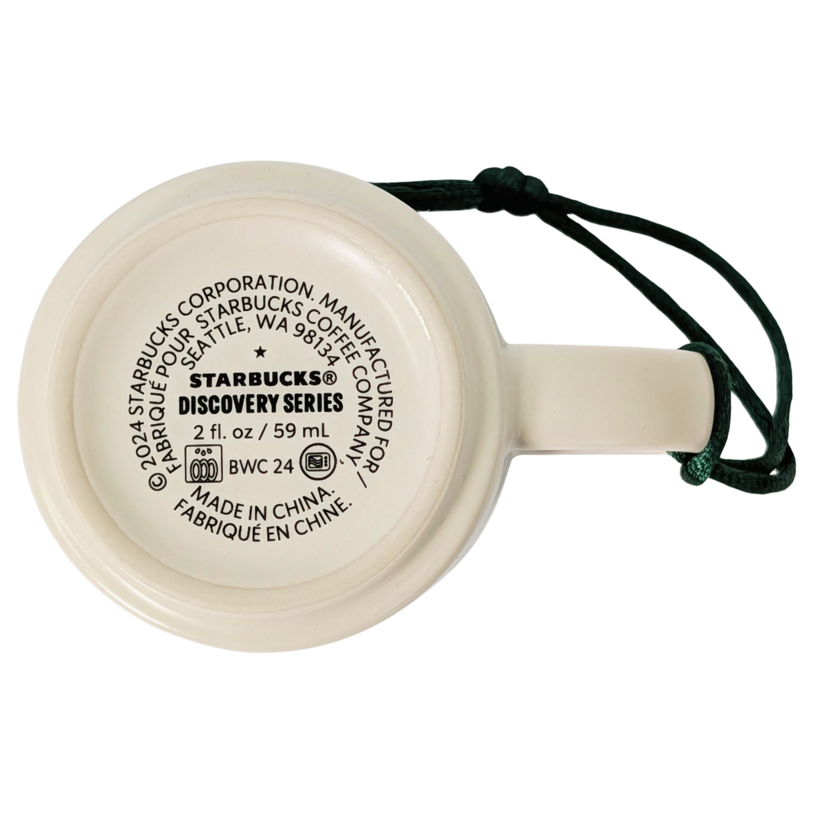 Starbucks Discovery Series Rhode Island Ceramic Demitasse Ornament Mug, 2 Oz