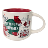 Starbucks Discovery Series Campus Collection Temple University Ceramic Mug, 14 Oz