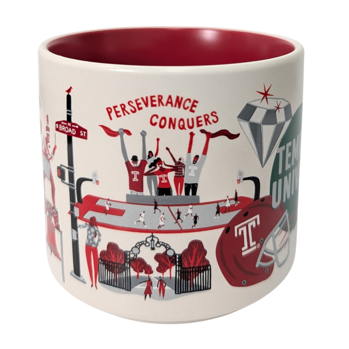 Starbucks Discovery Series Campus Collection Temple University Ceramic Mug, 14 Oz