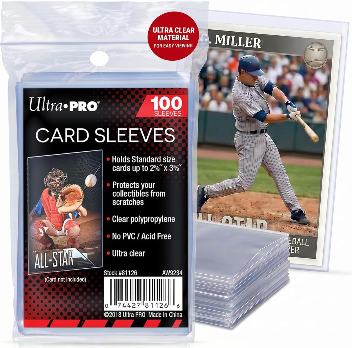 Ultra Pro Standard 2.5 x 3.5" Soft Sleeves - 100x Penny Sleeves - Case of 100 - Packaging may vary