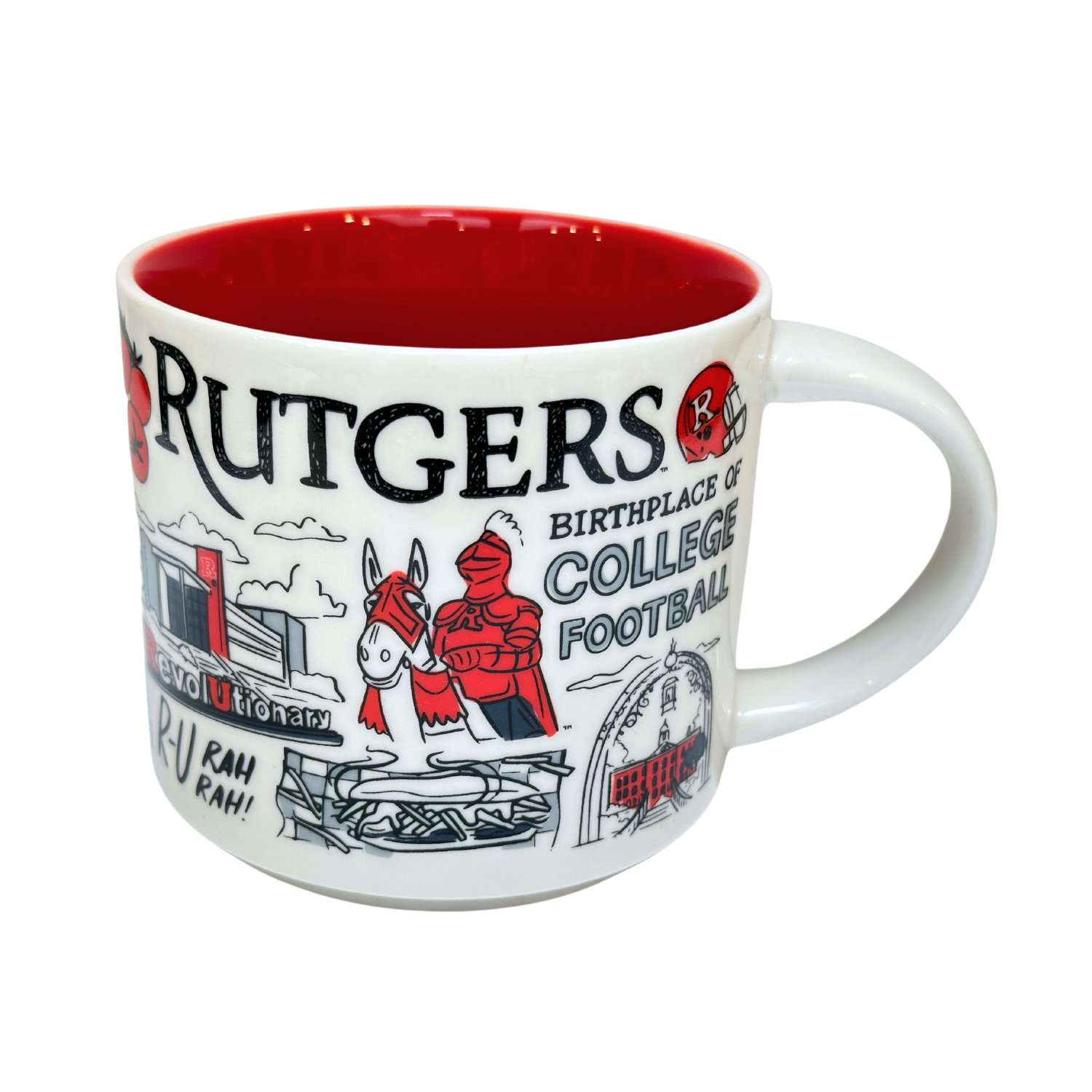 Starbucks Been There Series Mug Cup Rutgers College Football Campus, 14 Oz (2-Pack)