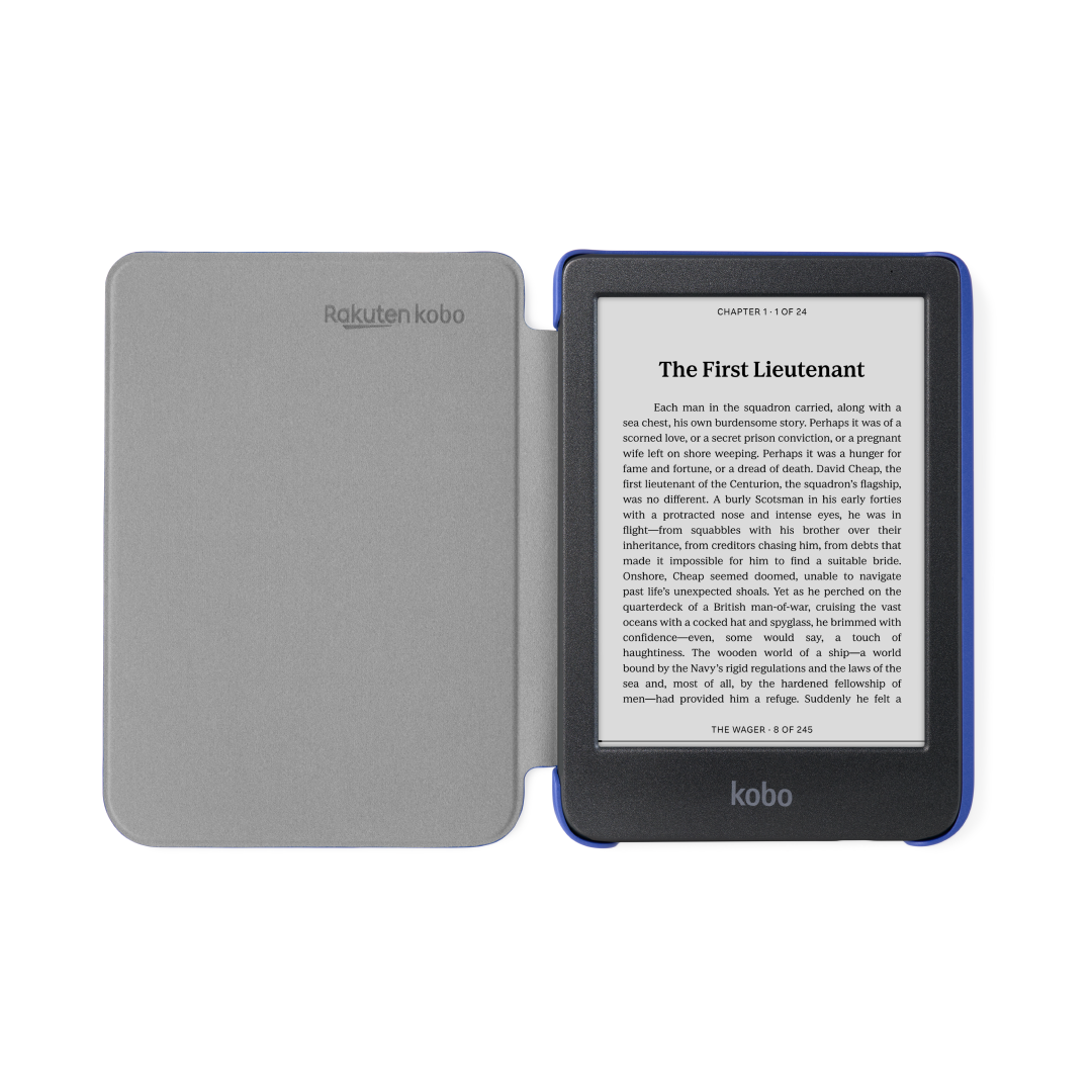 Kobo Clara Colour/BW Basic SleepCover Case - Sleep/Wake Technology - Vegan Leather (Cobalt Blue)