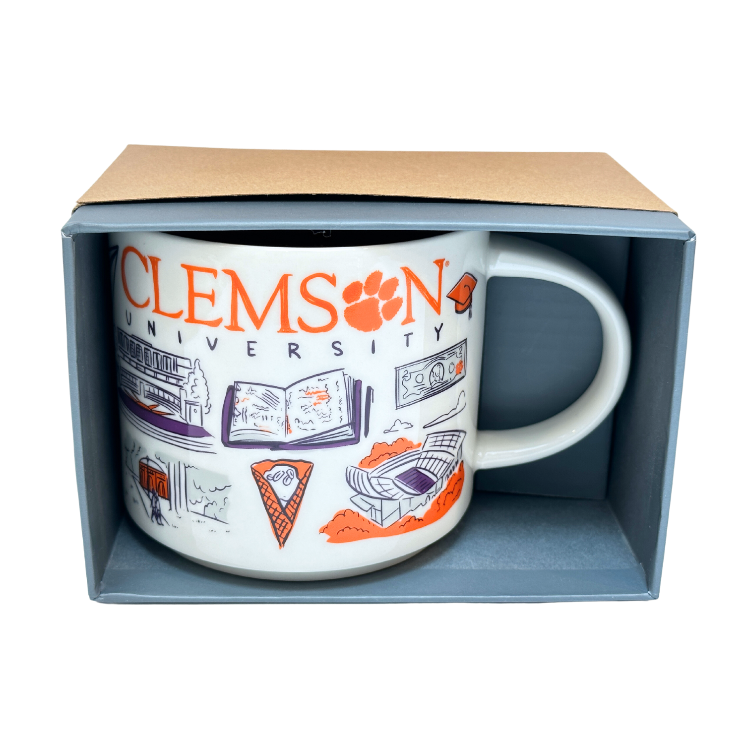 Starbucks Been There Series Campus Collection Clemson University Ceramic Coffee Mug, 14 Oz