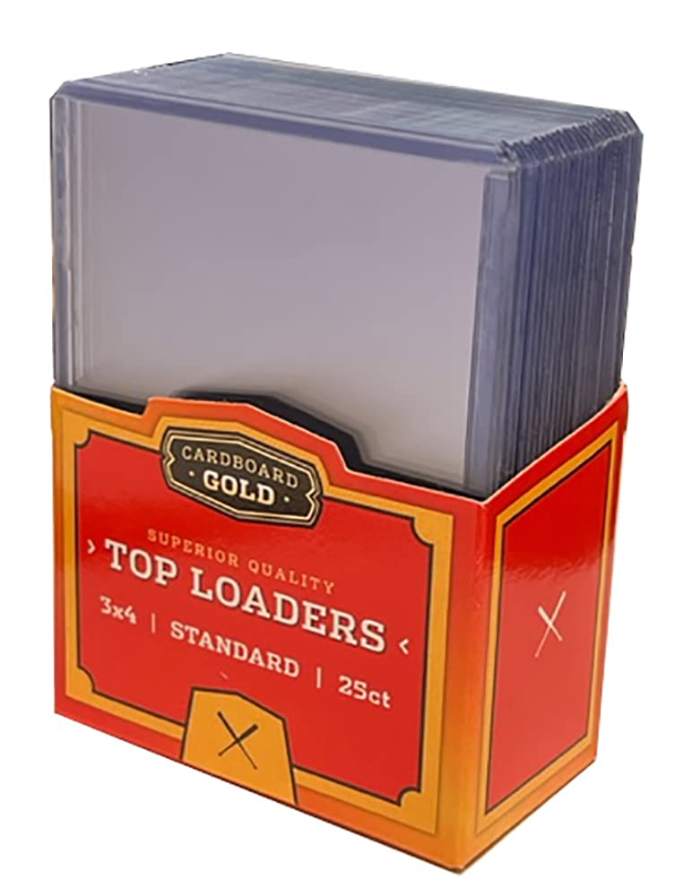 Card Back Loader Cardboard Gold Top Loaders for Cards (8 Packs of 25ct) - Premium Baseb ...