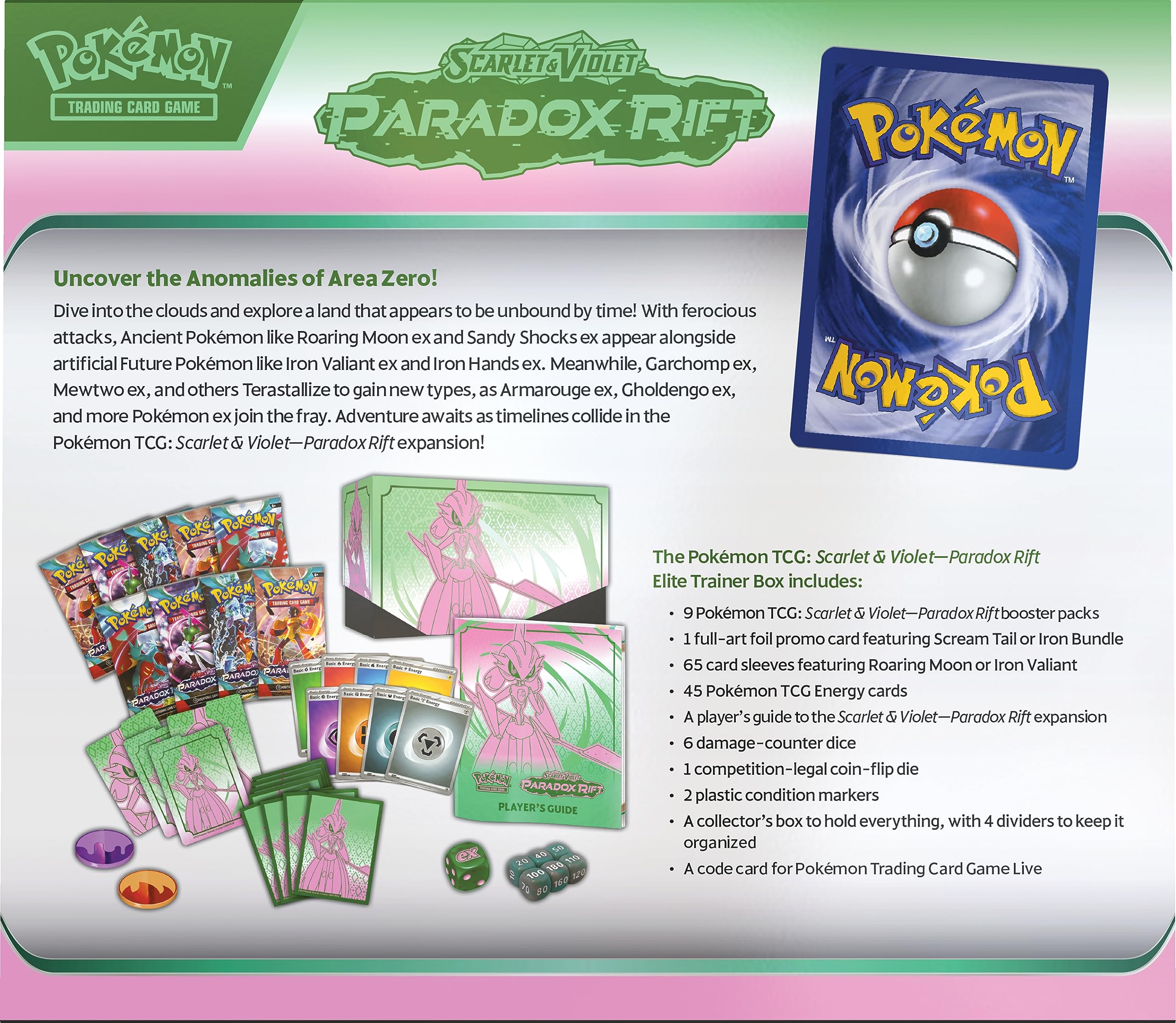 Pokemon TCG: Scarlet & Violet-Paradox Rift Elite Trainer Box (Iron Valiant)