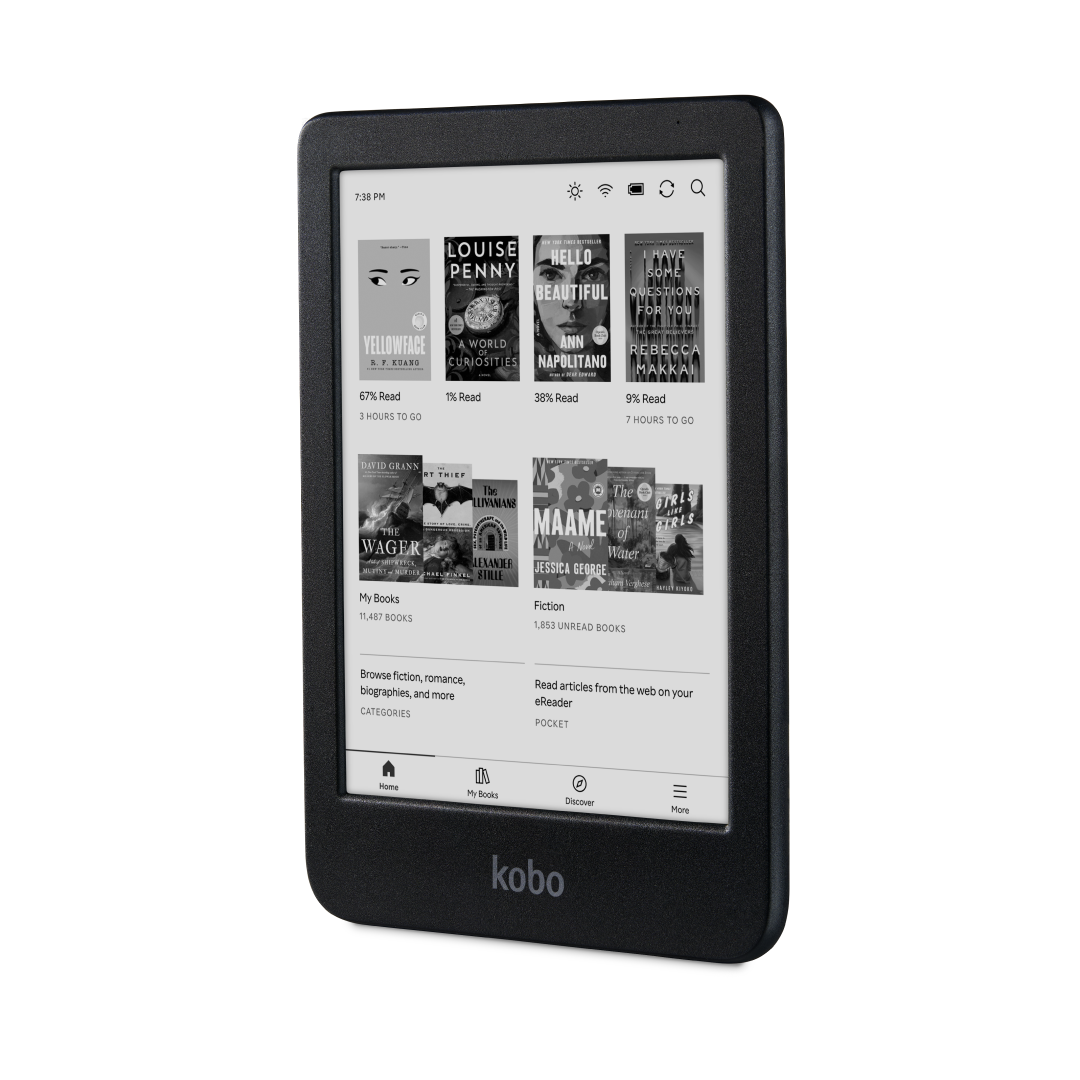 Kobo Clara BW | eReader | 6" Glare-Free Touchscreen with ComfortLight PRO | Dark Mode Option | Audiobooks | Waterproof | 16GB of Storage | Black  (Open Box, Like New)