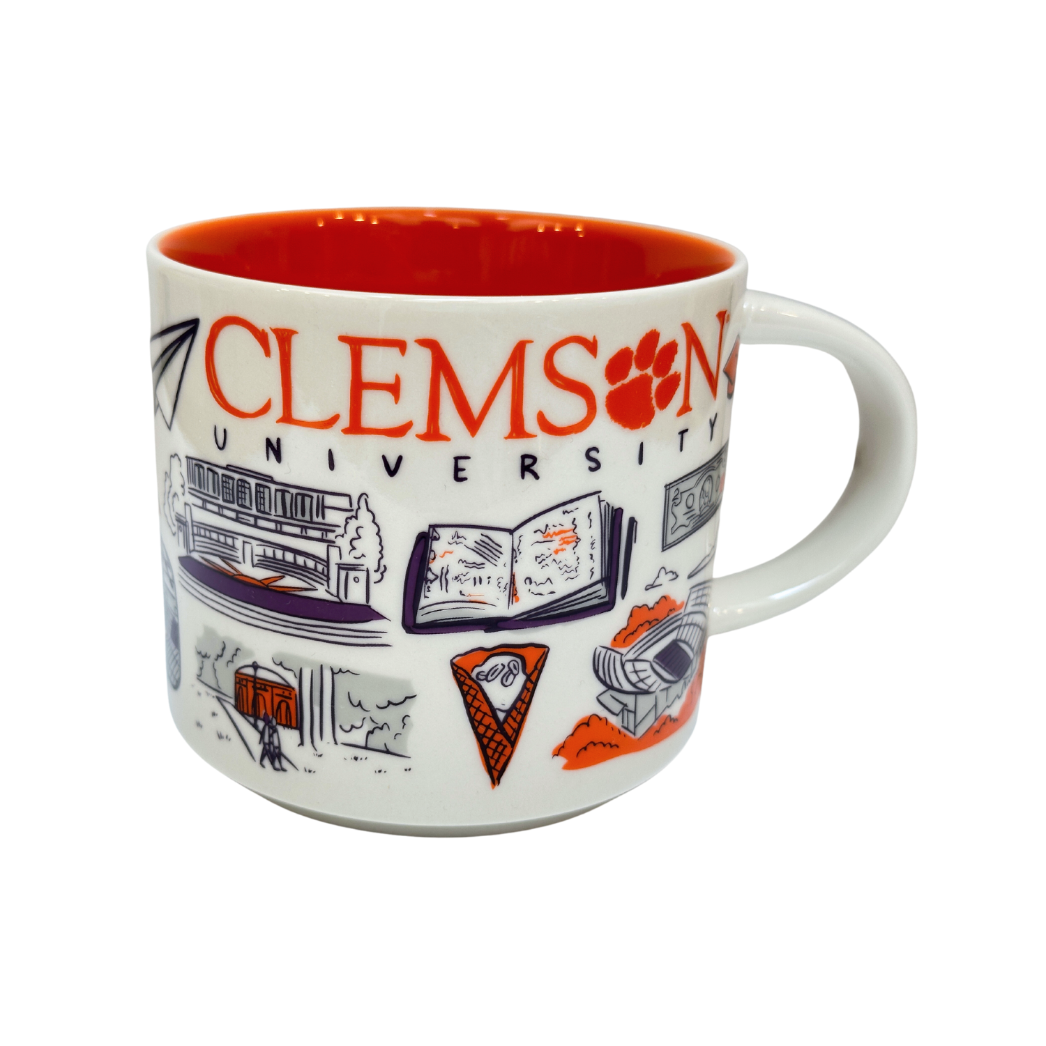 Starbucks Been There Series Campus Collection Clemson University Ceramic Coffee Mug, 14 Oz (2-Pack)