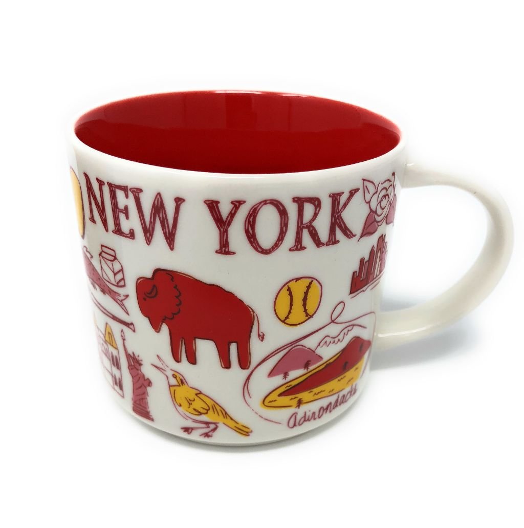 Starbucks Been There Series New York Knickerbocker State Ceramic Mug, 14 Oz (2-Pack)