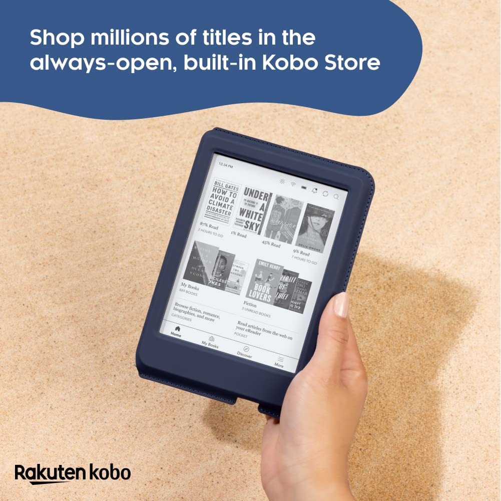Kobo Clara 2E | eReader | Glare-Free 6” HD Touchscreen | WiFi | 16GB of Storage | Carta E Ink Technology | Waterproof (Open Box, Like New)