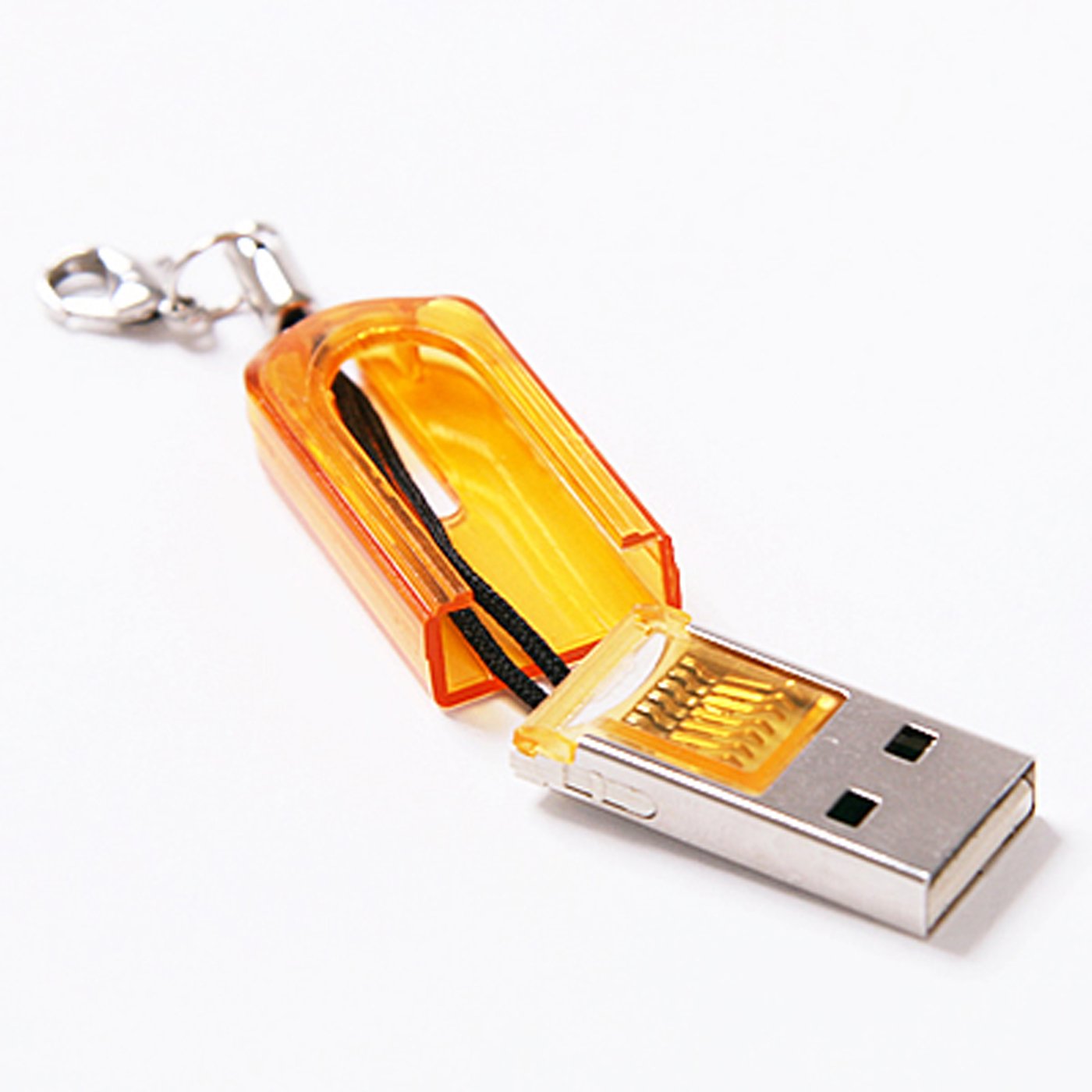 BlueProton USB 2.0 MicroSD MicroSDHC Card Reader Writer (Yellow)