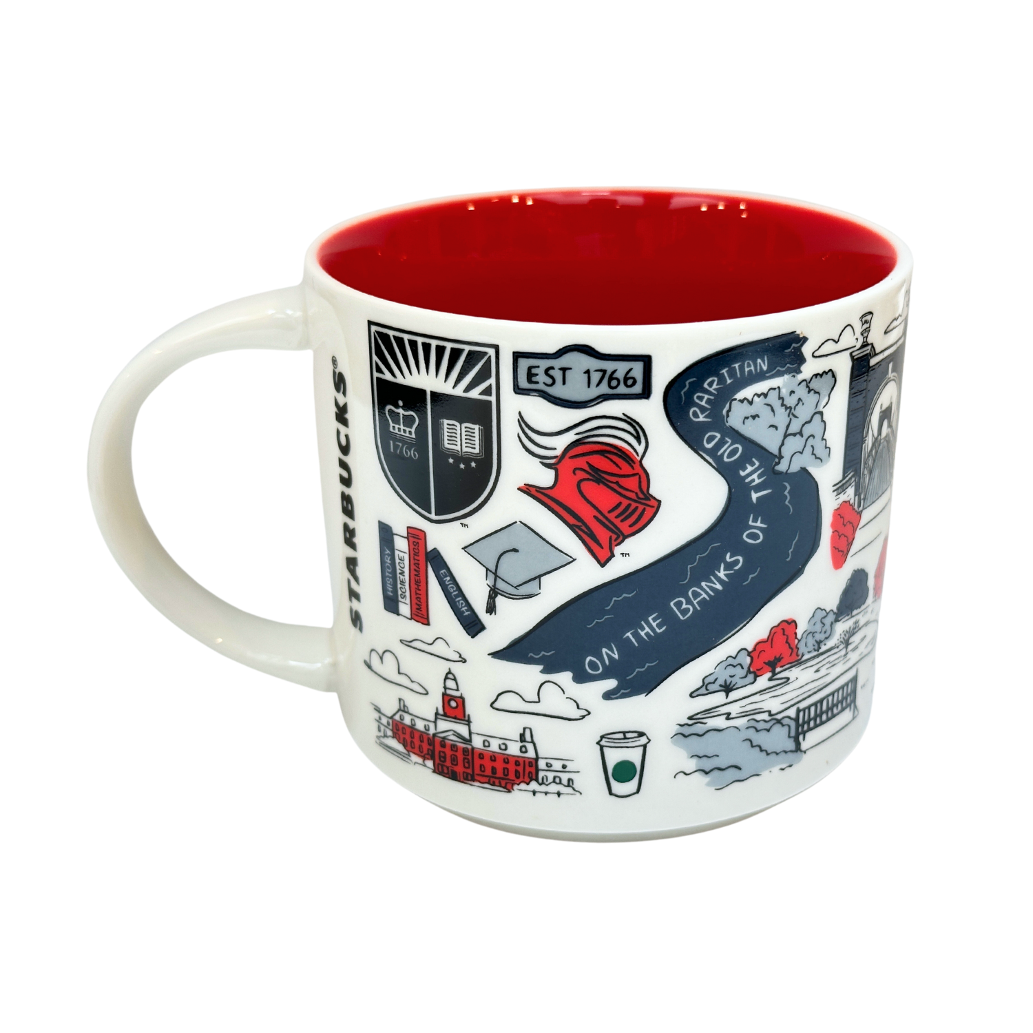 Starbucks Been There Series Mug Cup Rutgers College Football Campus, 14 Oz (2-Pack)