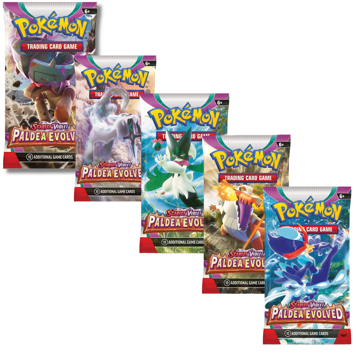 Pokemon Scarlet & Violet Paldea Evolved | 5 Booster Packs (One of Each Artwork)