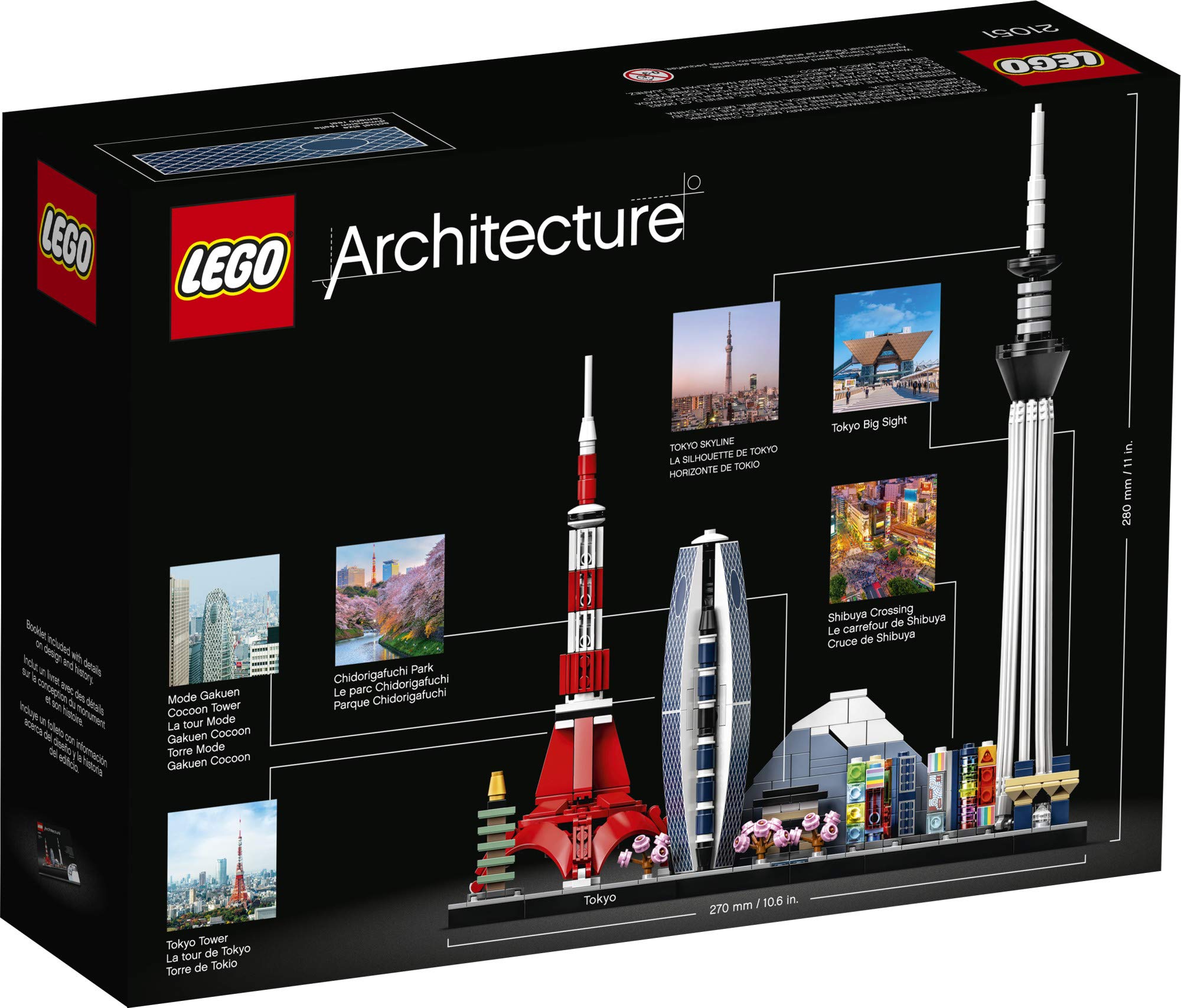 LEGO Architecture Skylines: Tokyo 21051 Building Kit, Collectible Architecture Building Set for Adults, New 2020 (547 Pieces) (Open Box, Like New)