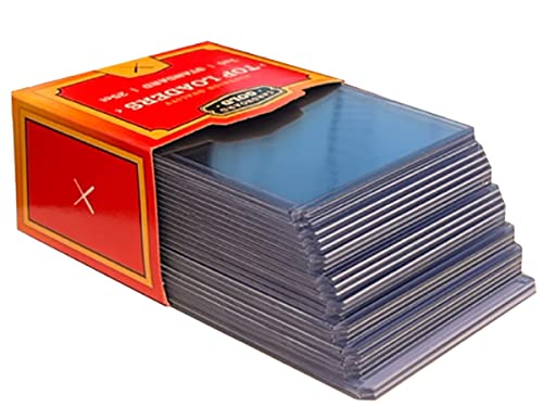 Cardboard Gold Top Loaders for Cards (8 Packs of 25ct) - Premium Baseball Card Protectors, Sports Card Holder, Hard Plastic Card Sleeves, Trading Card Case, Card Protector for Toploaders Storage