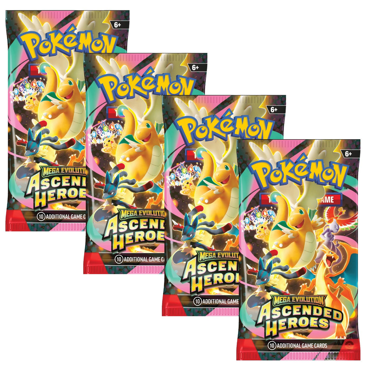 Pokemon ME2.5 Ascended Heroes | 4 Booster-Pack Set