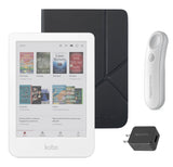 Kobo Clara Colour (White) eReader with SleepCover & White Remote Page Turner Bundle