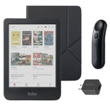 Kobo Clara Colour (Black) eReader with SleepCover & Black Remote Page Turner Bundle