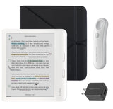 Kobo Libra Colour (White) eReader with SleepCover & White Remote Page Turner Bundle